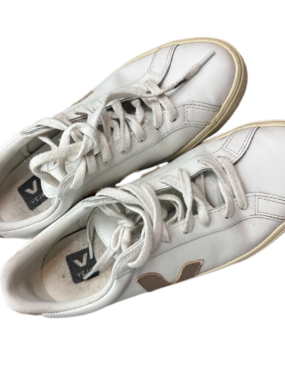 * as is Veja Esplar Metallic Low-Top Sneakers Size 9 - Picture 5 of 7